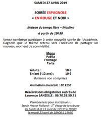 Soirée Espagnole "EN ROUGE ET NOIR"