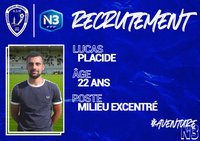 SENIORS N3 : LUCAS PLACIDE SIGNE A L'ACADEMIE