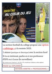 La section sportive Charles Péguy et l'Académie engagés pour l'arbitrage