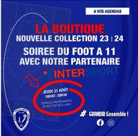 Boutique 2023/2024 : Soirée du foot à 11