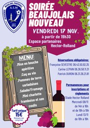 SOIRÉE BEAUJOLAIS NOUVEAU